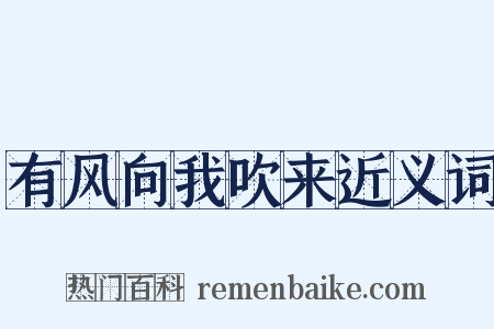 有风向我吹来近义词是什么意思的图片
